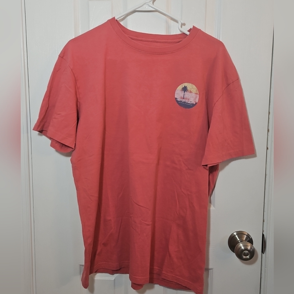 Fish Hippie Co Pink/Peach T Shirt Large